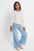 Katie J Girls Marina Button Down in Off White