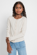 Katie J Girls Marina Button Down in Off White