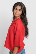 Button Down Sweater with Seam Detail