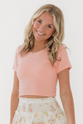 Katie J NYC Juniors Livi Tee in Apricot Blush