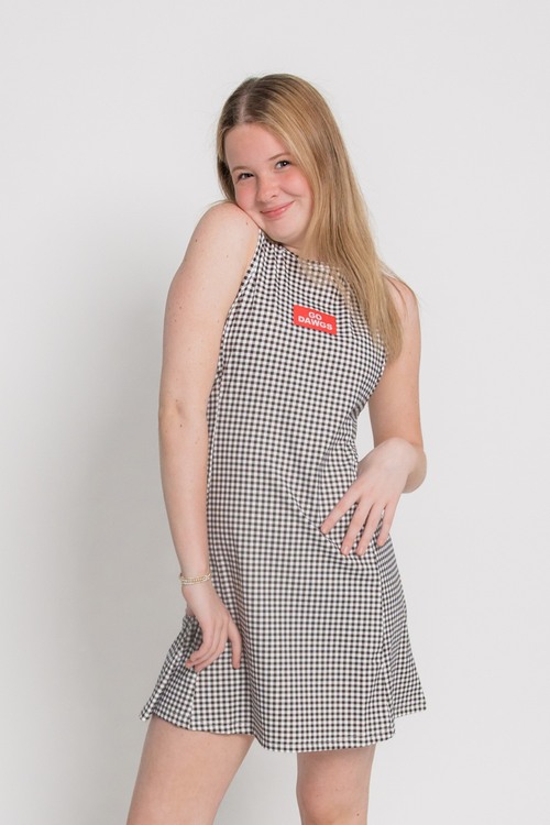 Go Dawgs Gingham Active Dress by Scarlet & Gold