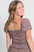 Katie J Juniors Laila Dress in Espresso Floral