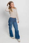 Cargo Pant in Medium Indigo by Tractr