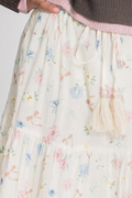 Katie J NYC Girls Esme Skirt in Cream Tossed Floral
