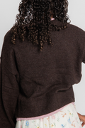 Katie J Girls Nova Sweater in Espresso/Pink