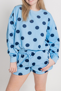 Polks Dot Crew Neck Sweatshirt