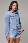 Rebel Fitted Jean Jacket by Hidden