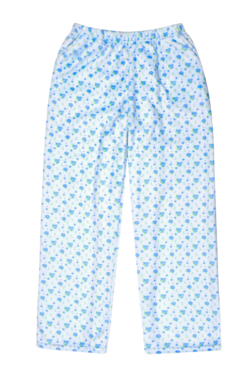 Blue Ditsy Plush Pants by iScream