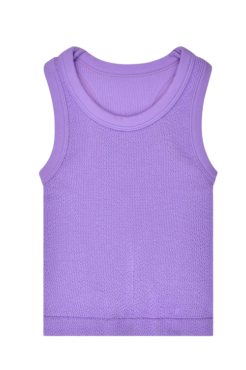 Violet Smocked Racerback Tank by iScream