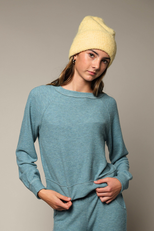 Hacci Jersey Raglan Longsleeve Top by TENLY