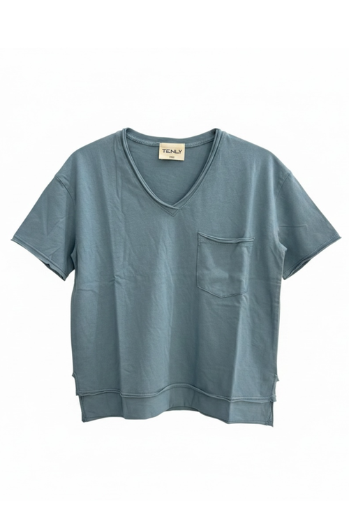 Jersey V Neck Pocket Tee by TENLY