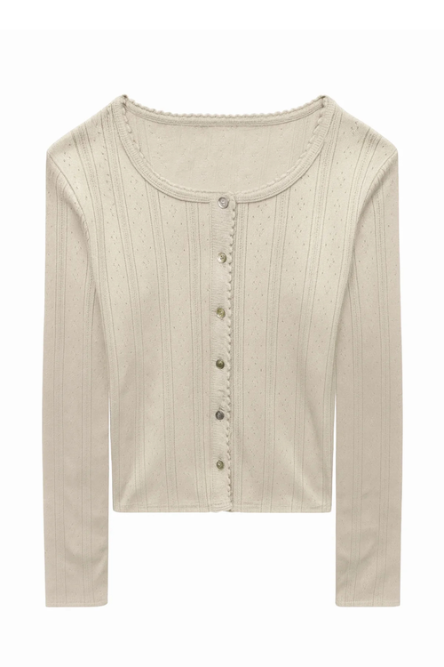 Katie J Girls Marina Button Down in Off White