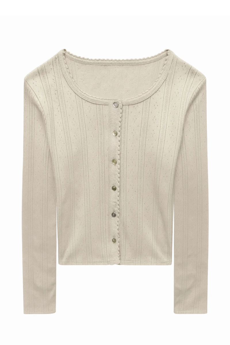 Katie J Girls Marina Button Down in Off White