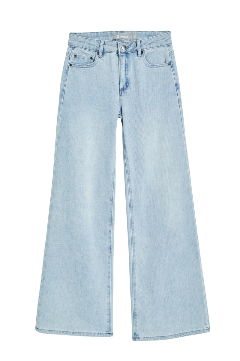 Wide Leg Jean in Light Indigo by Tractr