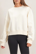 Star Patch Sleeve Sweatshirt