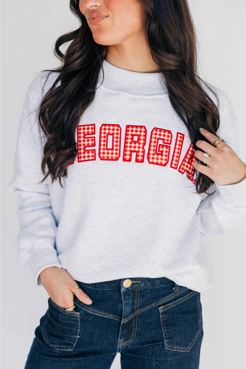 Georgia Gingham Mock Neck by Scarlet & Gold