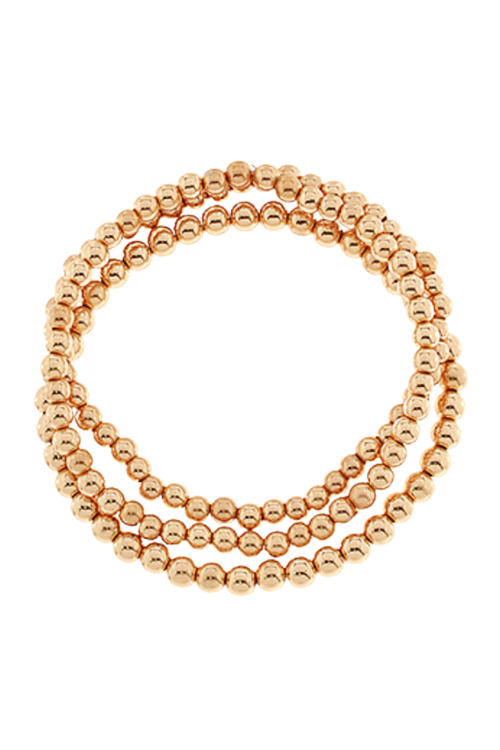 Gold Bead Bracelet Stack