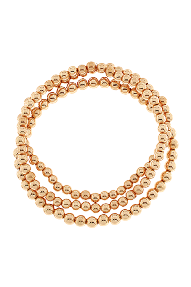 Gold Bead Bracelet Stack