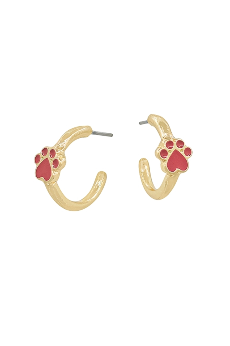 GAMEDAY Accented Paw Hoops