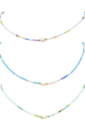 Seed Bead Pearl Accent Choker