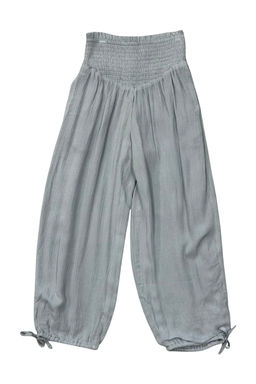 Smocked Waist Tie Detail Pants by Avery & Alexander