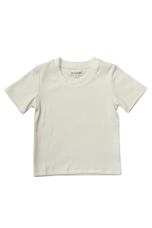 Avery Ribbed Short Sleeve Tee by Avery & Alexander
