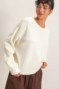 Mineral Wash Waffle Open Back Top
