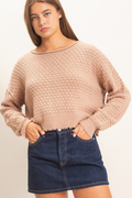 Colette Textured Boat Neck Sweater