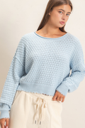 Colette Textured Boat Neck Sweater