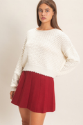 Colette Textured Boat Neck Sweater