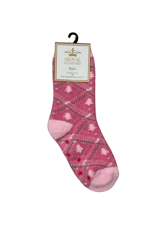 Kids Plaid Tree Snuggle Socks