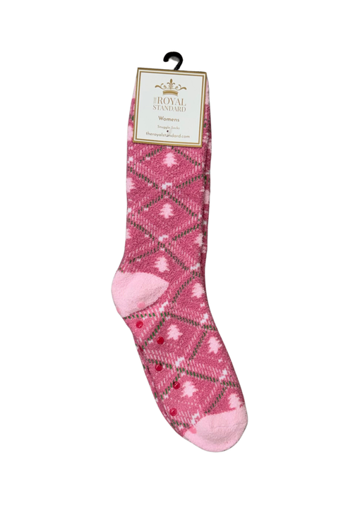Women's Plaid Tree Snuggle Socks
