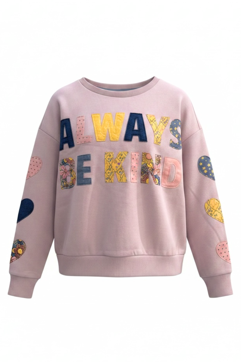 Always Be Kind Applique Sweashirt