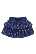 Willow Rose Bow Navy Satin Skort by THEME
