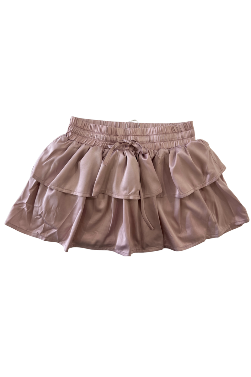 Willow Mauve Satin Skort by THEME