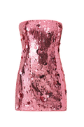 Lena Pink Flower Sequin Dress by THEME