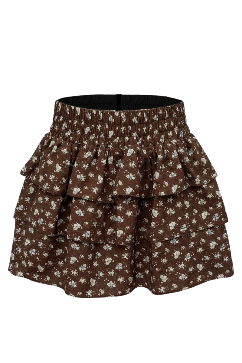 The Abby Skort in Espresso Bouquet by PLEAT
