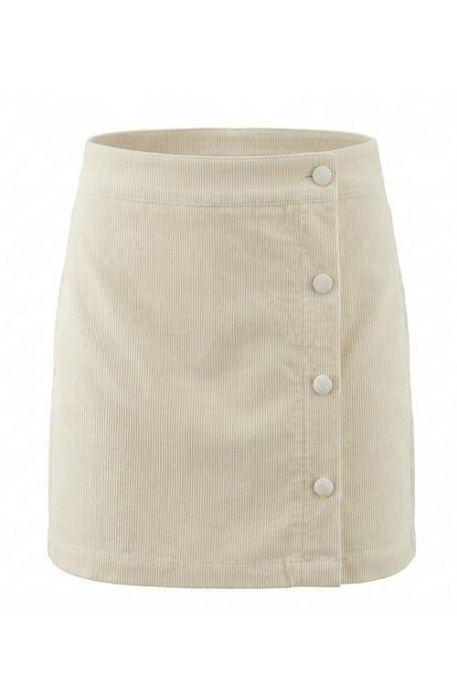 The Reese Skirt in Winter White Corduroy by PLEAT