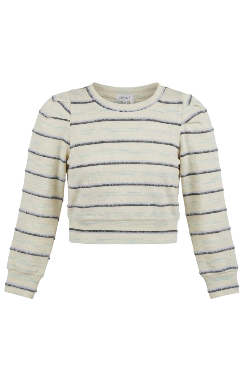 The Peyton Top in Periwinkle Stripe by PLEAT