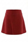 The Libba Skort in Red Velour by PLEAT