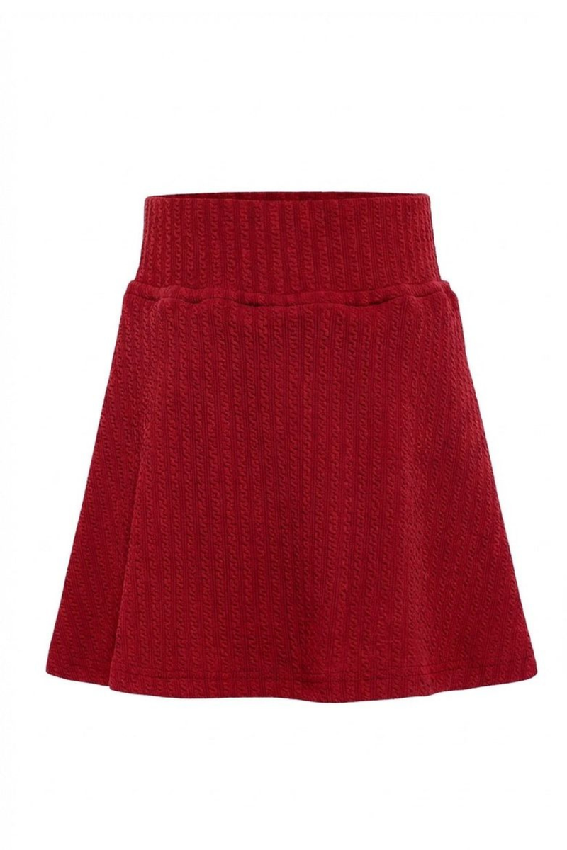 The Libba Skort in Textured Red by PLEAT
