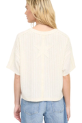 Ribbed Back Star Patch Top