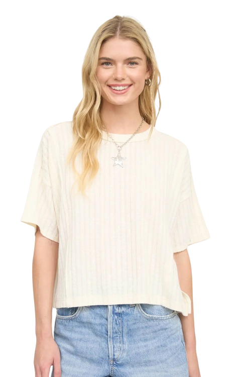 Ribbed Back Star Patch Top