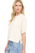 Ribbed Back Star Patch Top