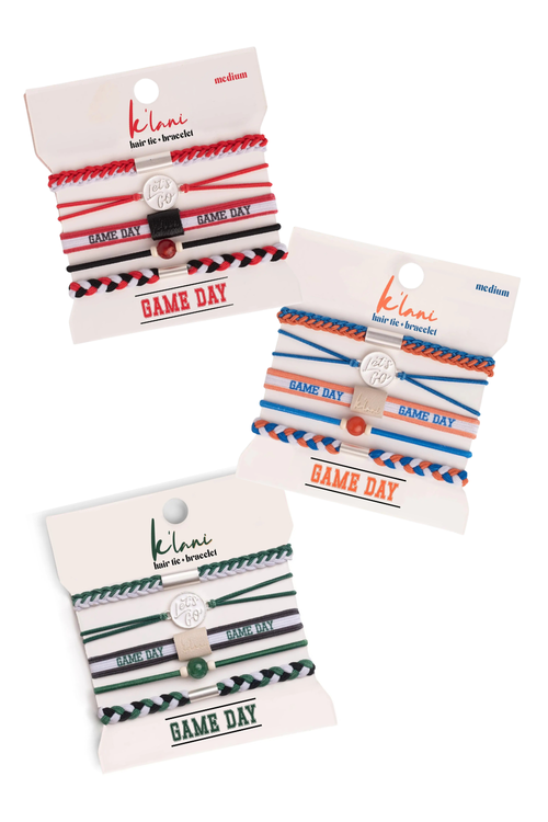 "Game Day" Color Hair Tie Bracelets by K'Lani