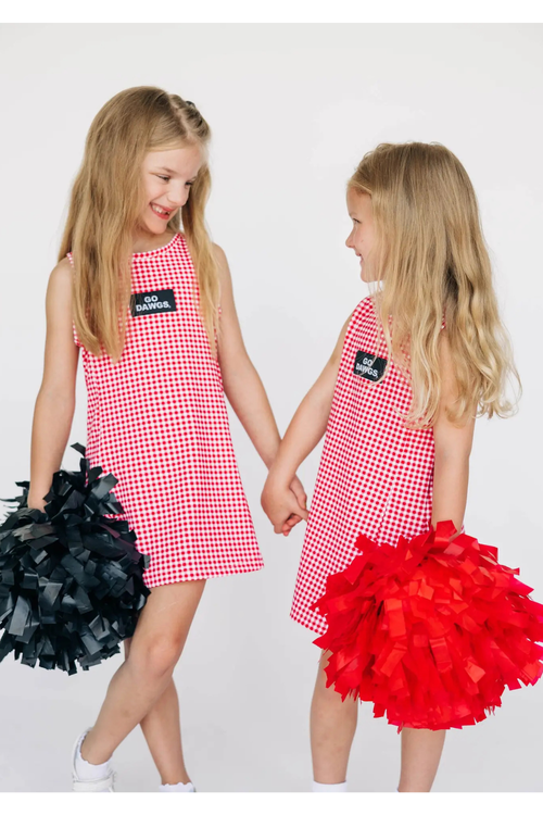 Youth Go Dawgs Gingham Active Dress by Scarlet & Gold
