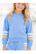 Girls Stripe Crew Neck Pullover