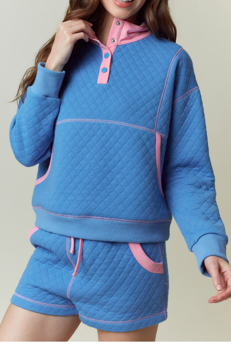 Youth Quilted Pocket Pullover by Peach Love Californis