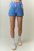 Youth Quilted Contrast Stitching Shorts by Peach Love California