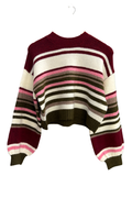 Striped Crew Neck Boxy Sweater